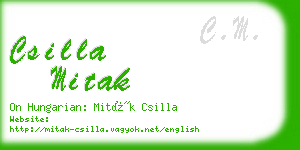 csilla mitak business card